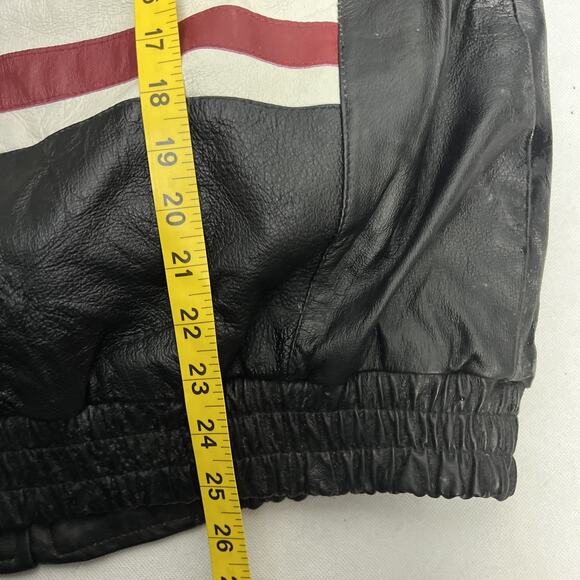 Vintage Dona Michi Black Leather Zip Up Jacket Xl - Picture 12 of 12